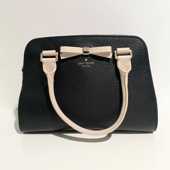 Kate Spade Sawyer Henderson Street Black Satchel Crossbody Bow cons - Picture 3 of 14